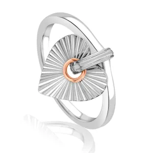 Clogau Cariad Horizon Heart Sterling Silver Ring D