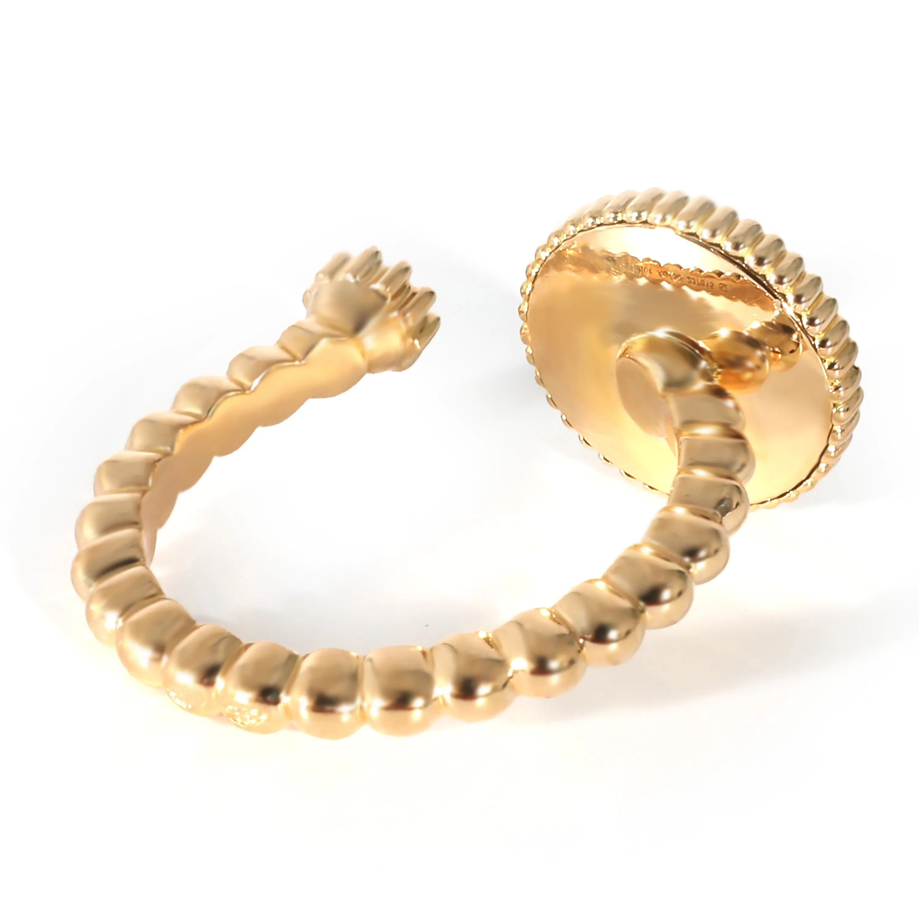 Dior Rose C??leste Mother-of-pearl & Diamond Open Ring 18K Yellow Gold 0.06 CTW
