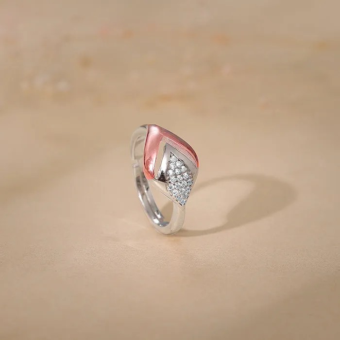 Dual Tone Majestic Rhombus Ring