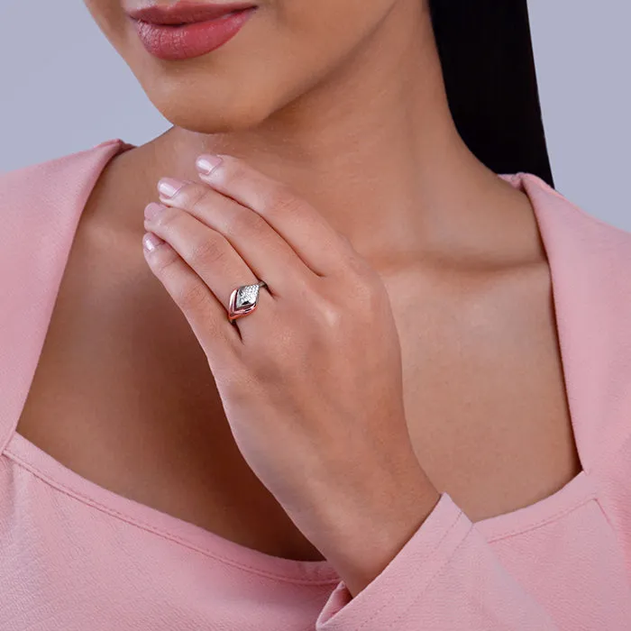 Dual Tone Majestic Rhombus Ring