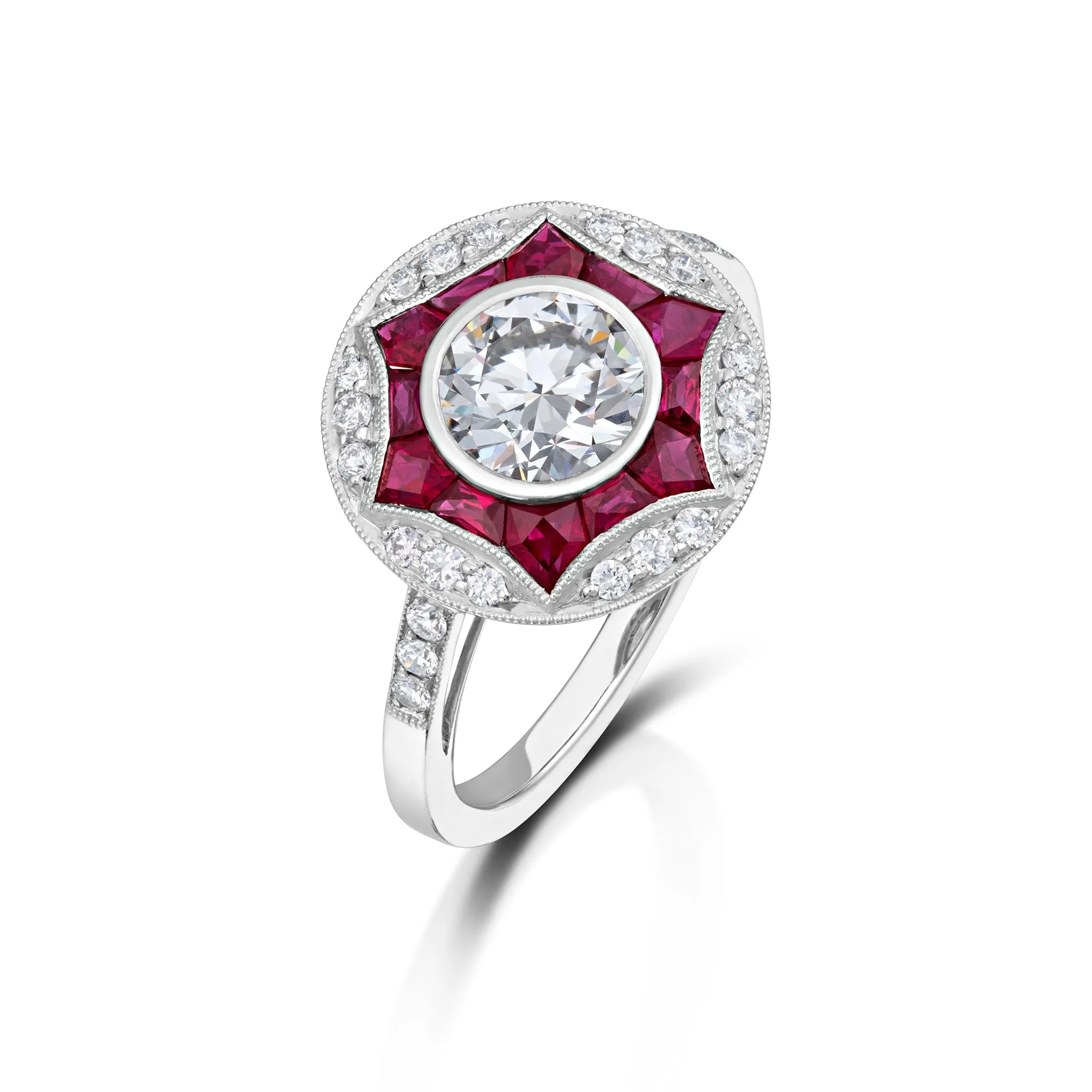 Estate Diamond and Ruby Ring