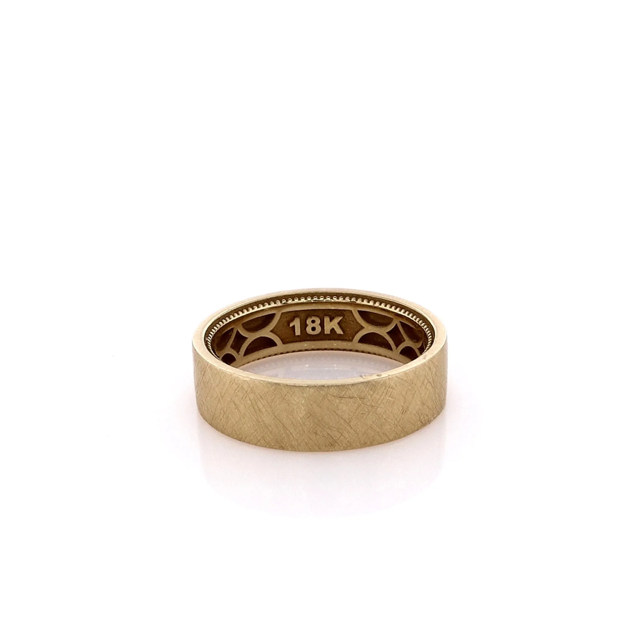 Estate Tacori 18k Yellow Gold Surprise Diamonds Brushed Wedding Band