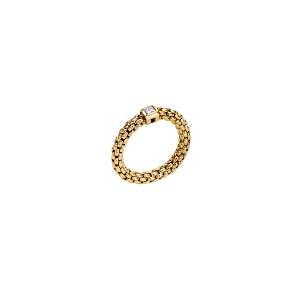 Fope Souls Collection 18k Flex'it Ring with Single Diamond