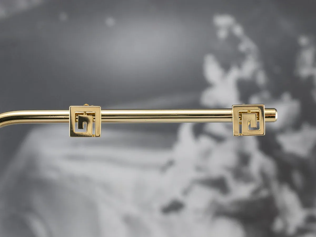 Geometric 18K Gold Stud Earrings