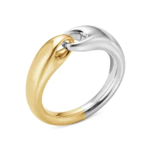 Georg Jensen Reflect 18ct Yellow Gold and Sterling Silver Small Ring