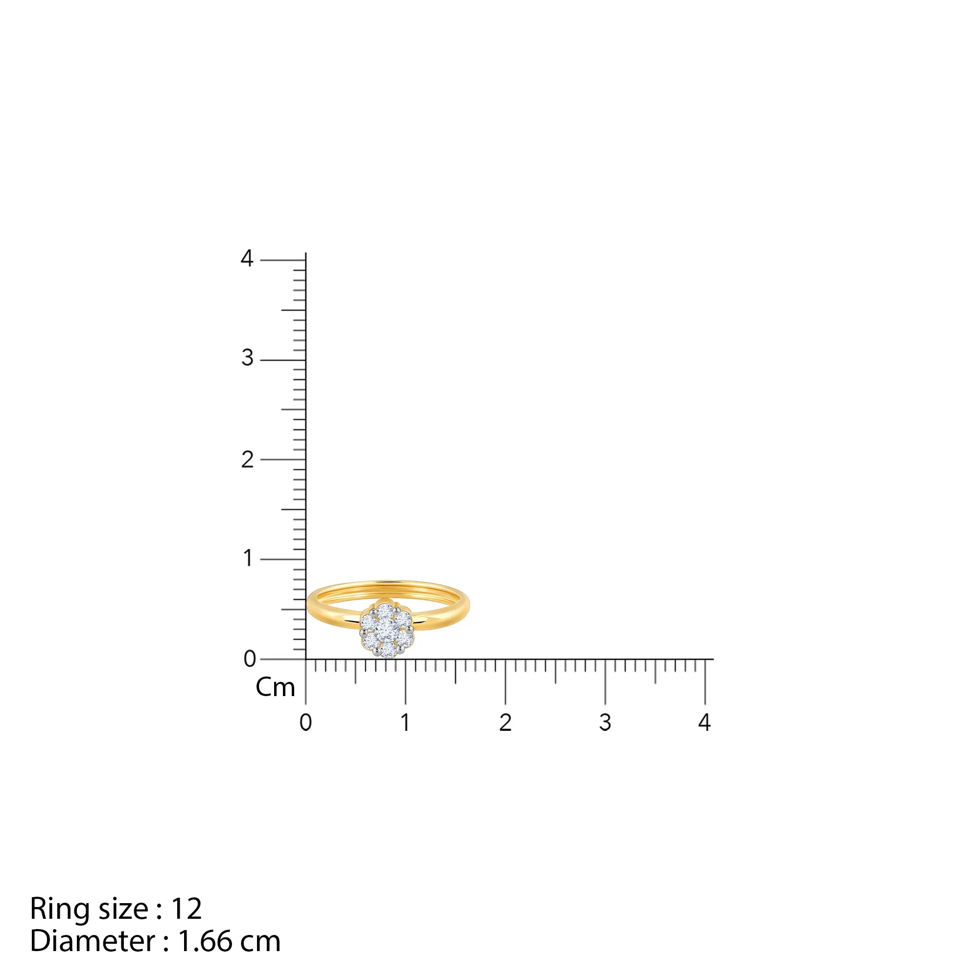 Gold Elegant Spark Diamond Ring