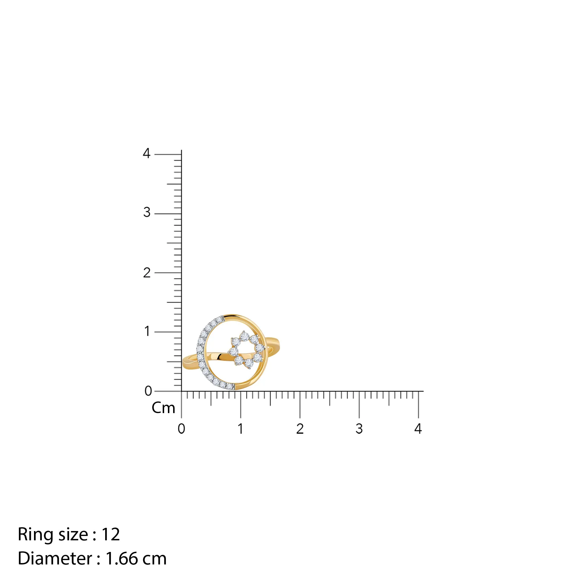 Gold Serene Flora Diamond Ring