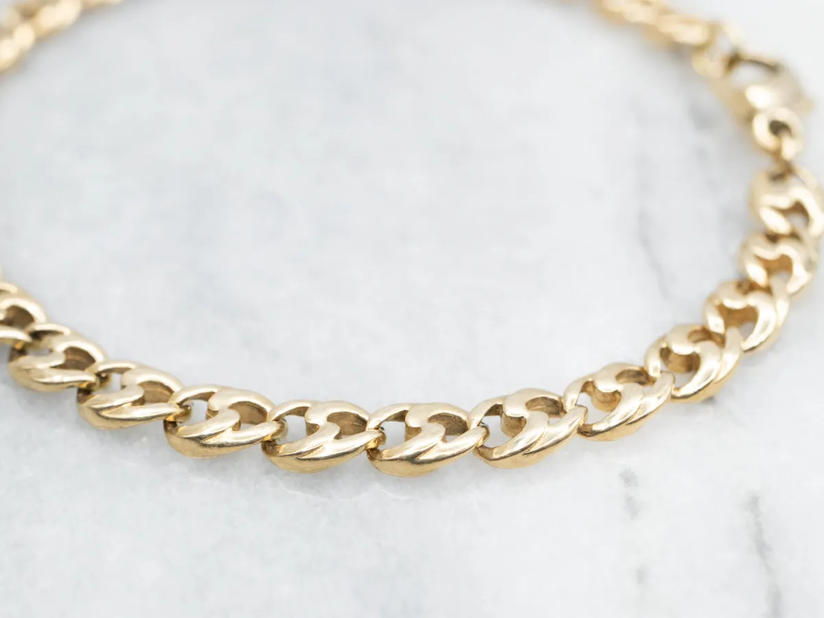 Gold Swirl Link Bracelet
