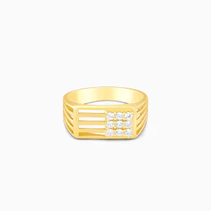 Golden Square in Rectangle Ring For Him
