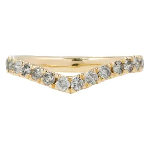 Gray Wishbone Half Eternity Band
