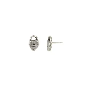 Heart Lock Symbol Studs