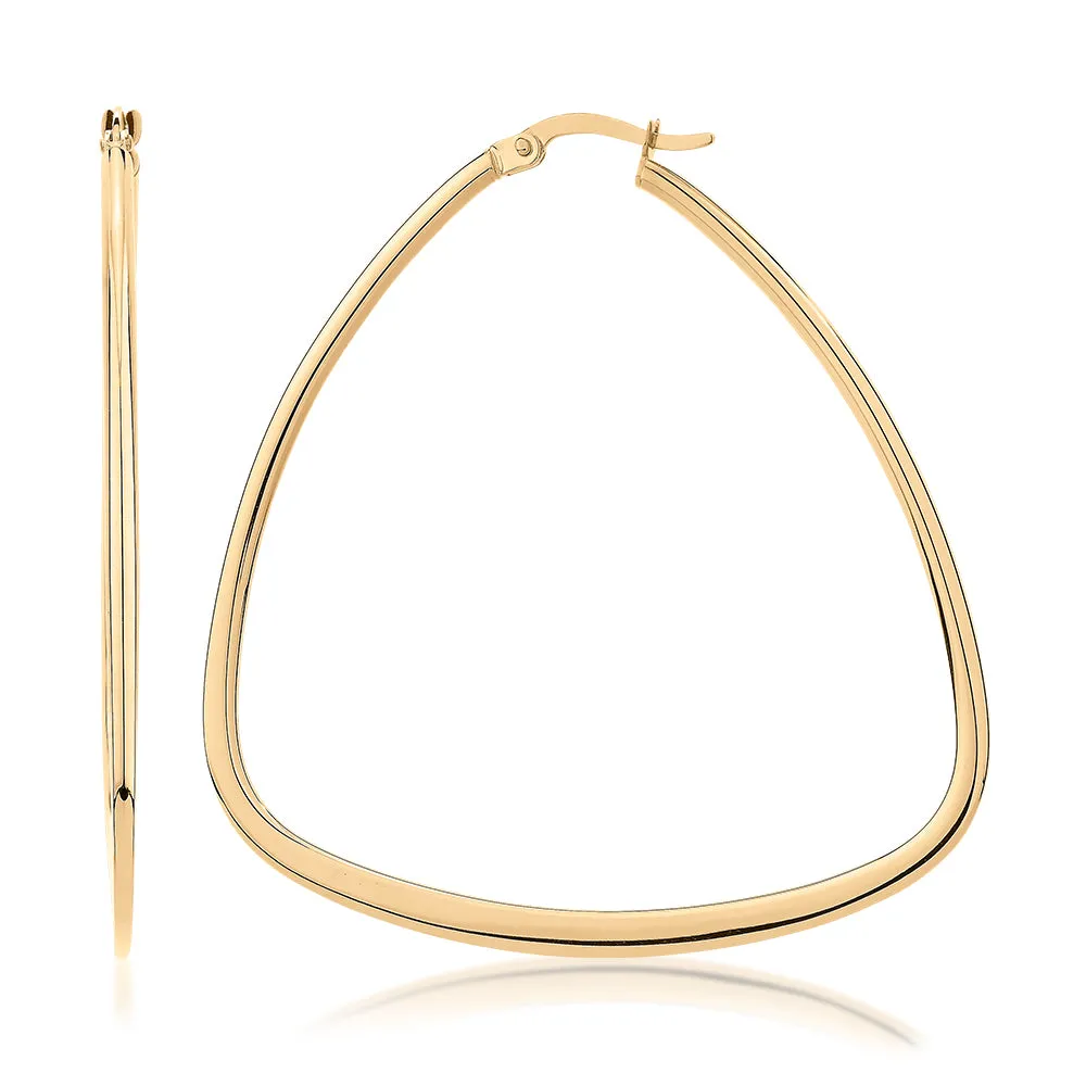 Hoop earrings in 10 carat yellow gold