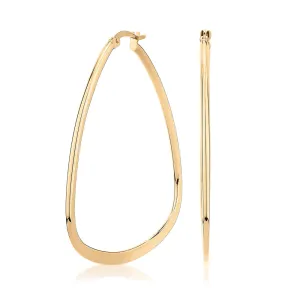 Hoop earrings in 10 carat yellow gold