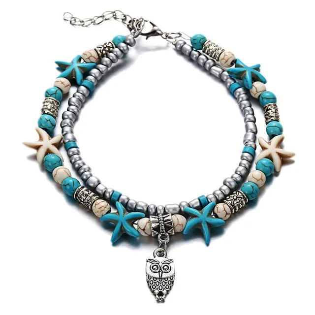 IF YOU Bohimia Sea Turtles Anklet Vintage For Women Summer Beach BOHO Bracelet on Leg Chain Foot Anklets Jewelry Drop shipping
