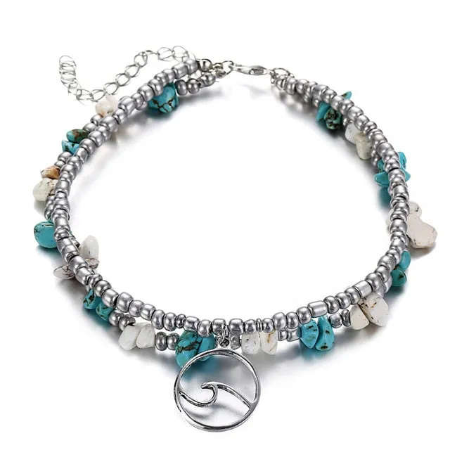 IF YOU Bohimia Sea Turtles Anklet Vintage For Women Summer Beach BOHO Bracelet on Leg Chain Foot Anklets Jewelry Drop shipping