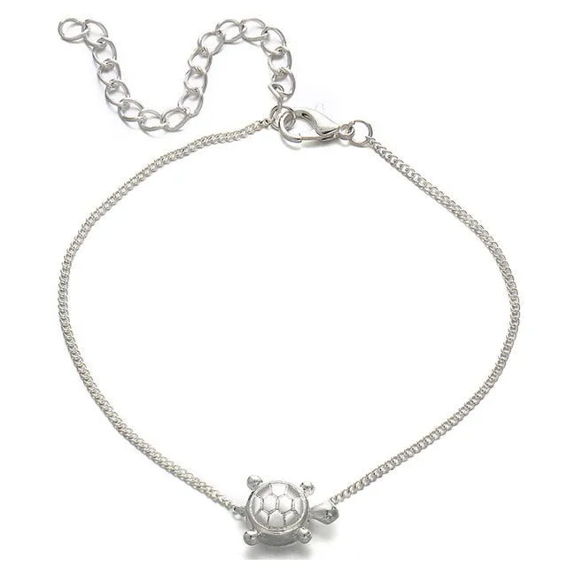 IF YOU Bohimia Sea Turtles Anklet Vintage For Women Summer Beach BOHO Bracelet on Leg Chain Foot Anklets Jewelry Drop shipping