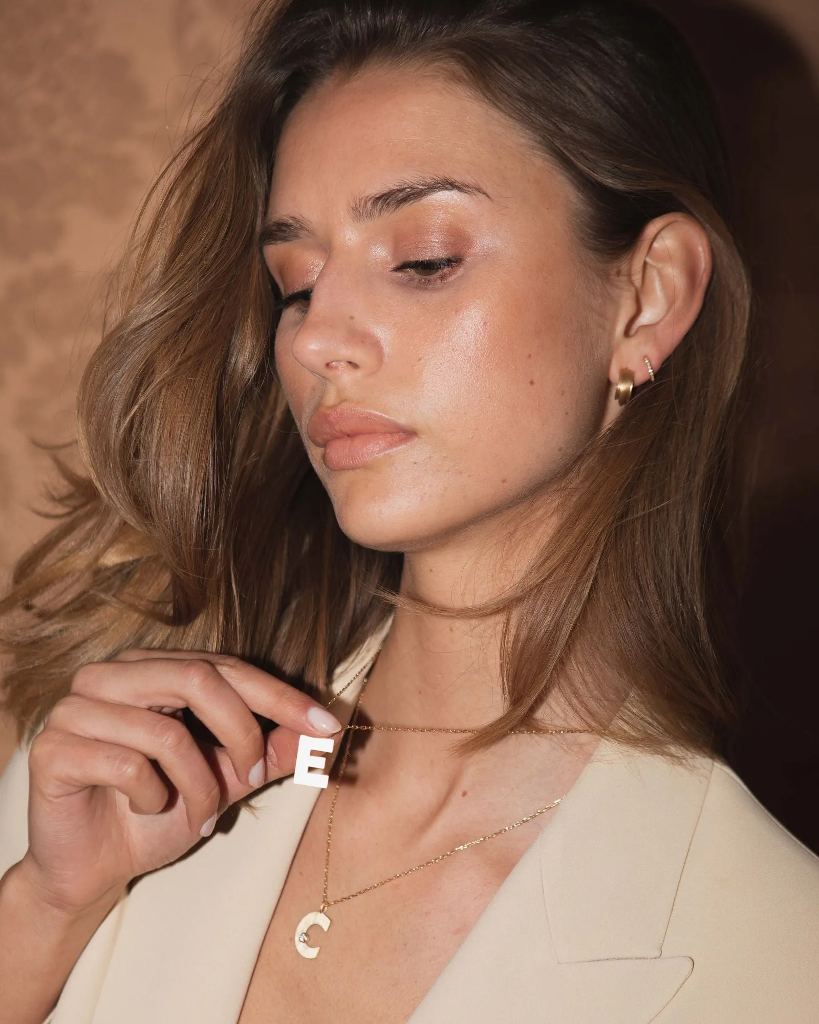 Letter A 18K Gold Pendant