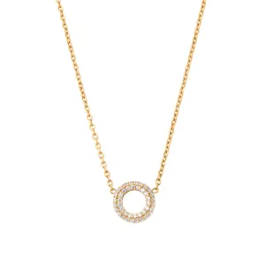 Matin 18K Gold Necklace w. 42 Diamonds