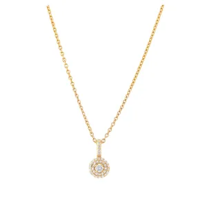 Matin 18K Gold Pendant w. 37 Diamonds