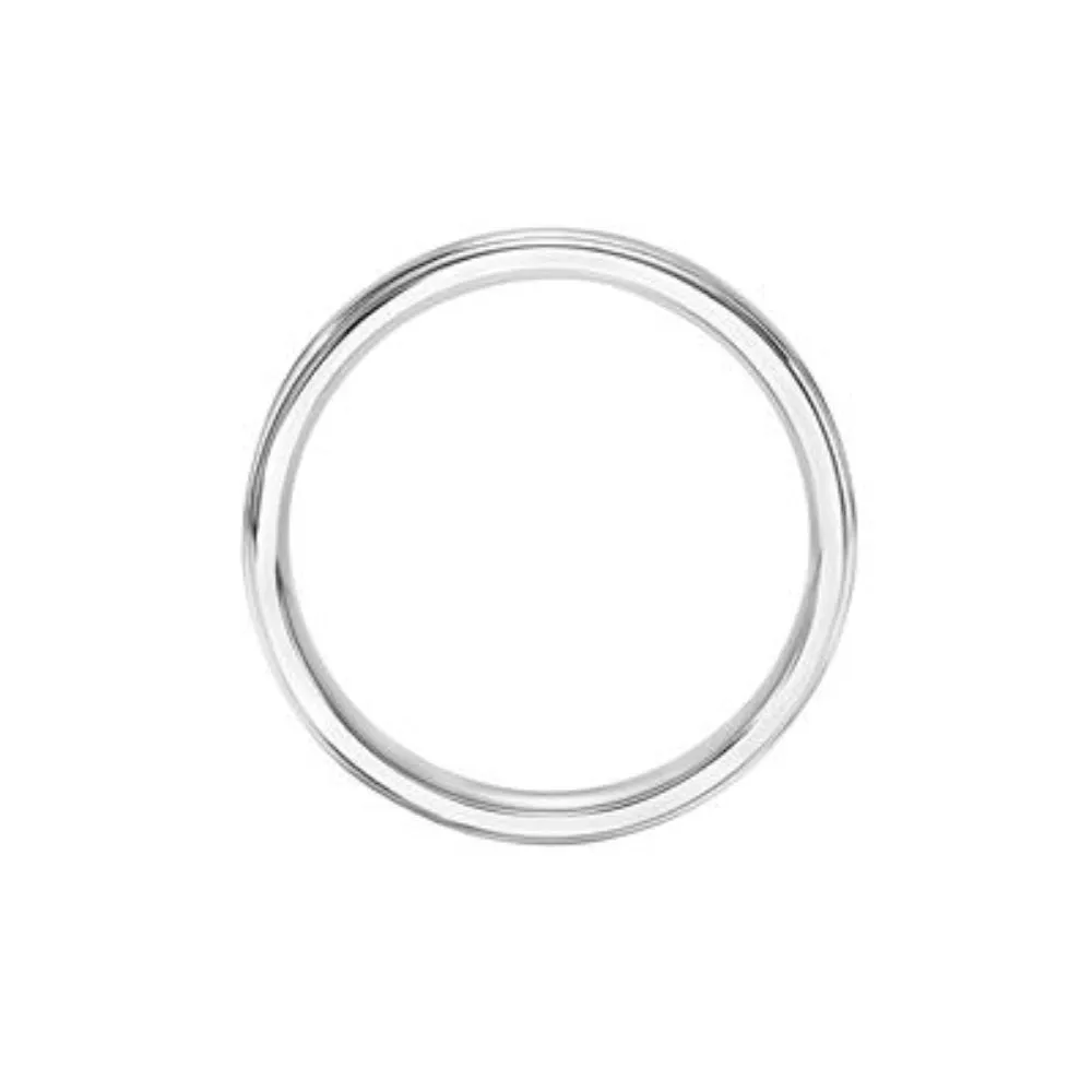 Men's 6mm Flat Round Edge Carved Wedding Band