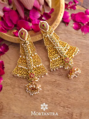 Multicolor Gold Plated Mishr Earrings - MR-E19M