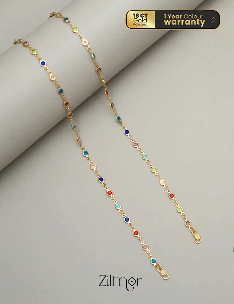 NG101176 - Gold Tone pair Anklet