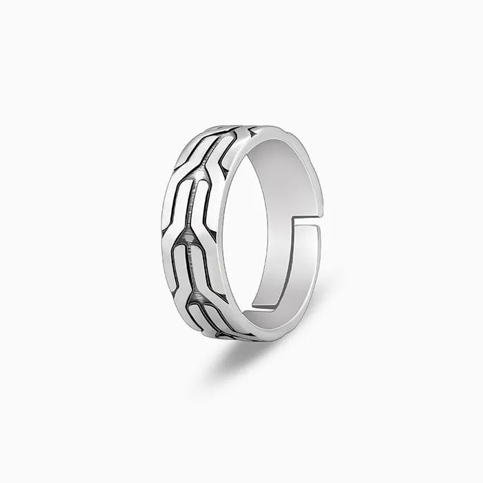 Oxidised Silver Classy Ring For Him