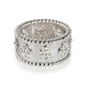 Perlee Clovers Ring in 18k White Gold 0.62 CTW