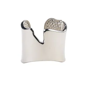 Polished Silver V Cuff