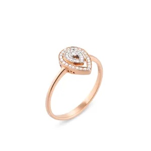 Ponte Vecchio Benvenuto 18ct Rose Gold 0.14ct Diamond Ring