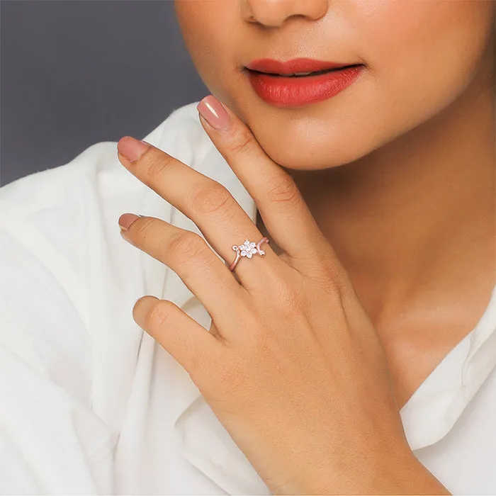 Rose Gold Snowflake Ring
