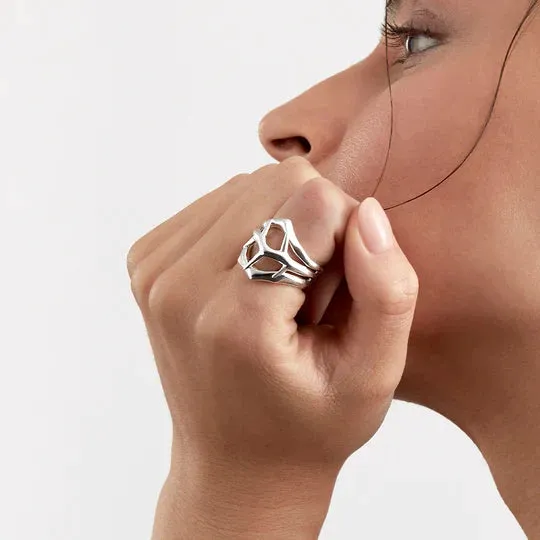 Shaun Leane Blackthorn Sterling Silver Triple Ring