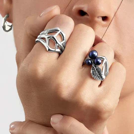 Shaun Leane Blackthorn Sterling Silver Triple Ring