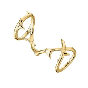Shaun Leane Rose Thorn 18ct Yellow Gold Plated Sterling Silver Hinged Ring
