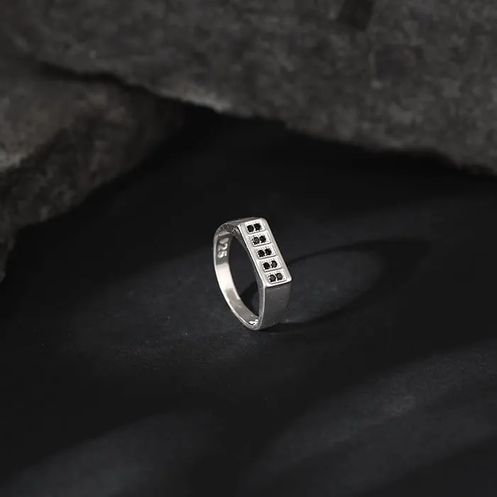 Silver Contemporary Minimalism Ring For Him