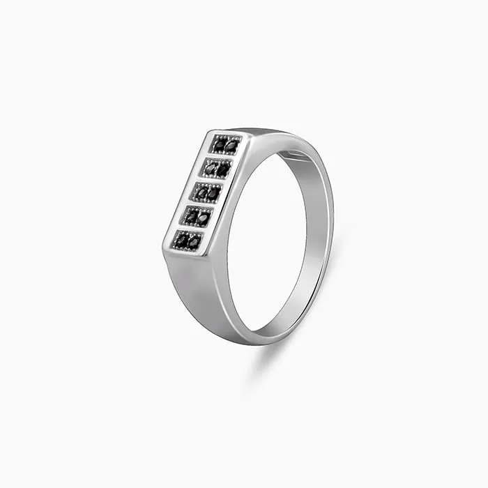 Silver Contemporary Minimalism Ring For Him