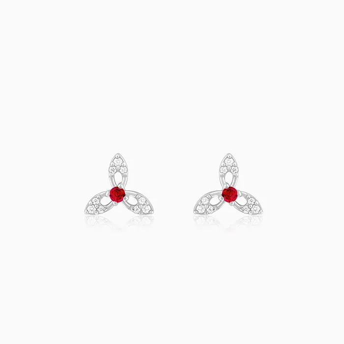 Silver Heart in Heart Earrings