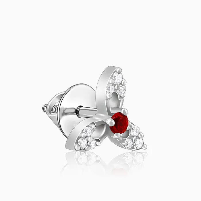 Silver Heart in Heart Earrings