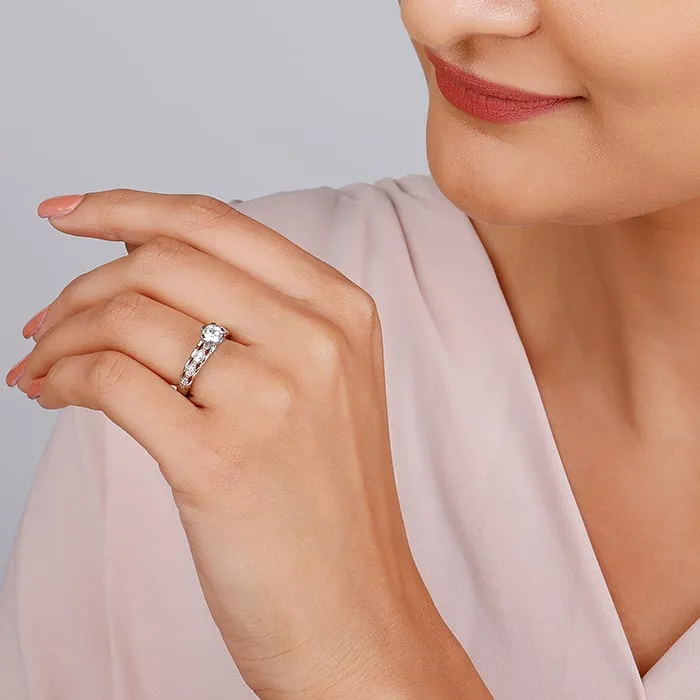 Silver Smitten by Love Ring
