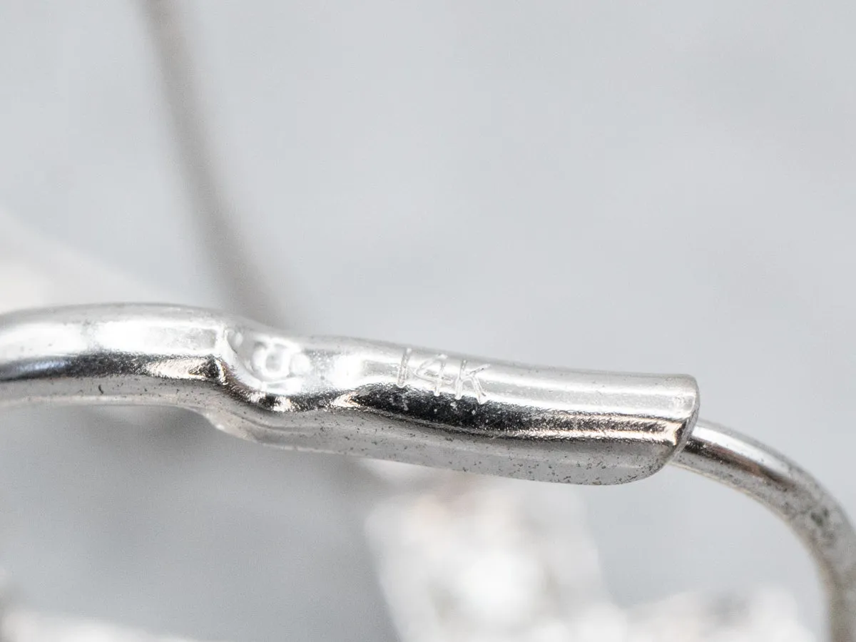 Sparkling Diamond Cross Drop Earrings