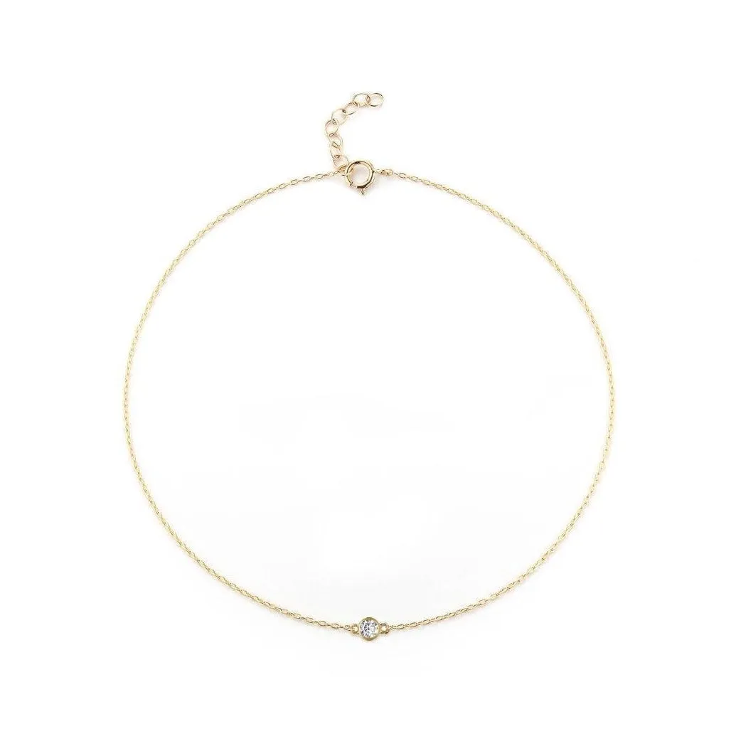 Sparkly Bezel Anklet