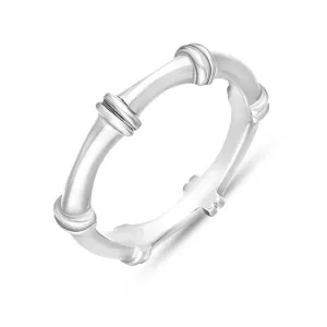 Sterling Silver Bamboo Rope Ring D