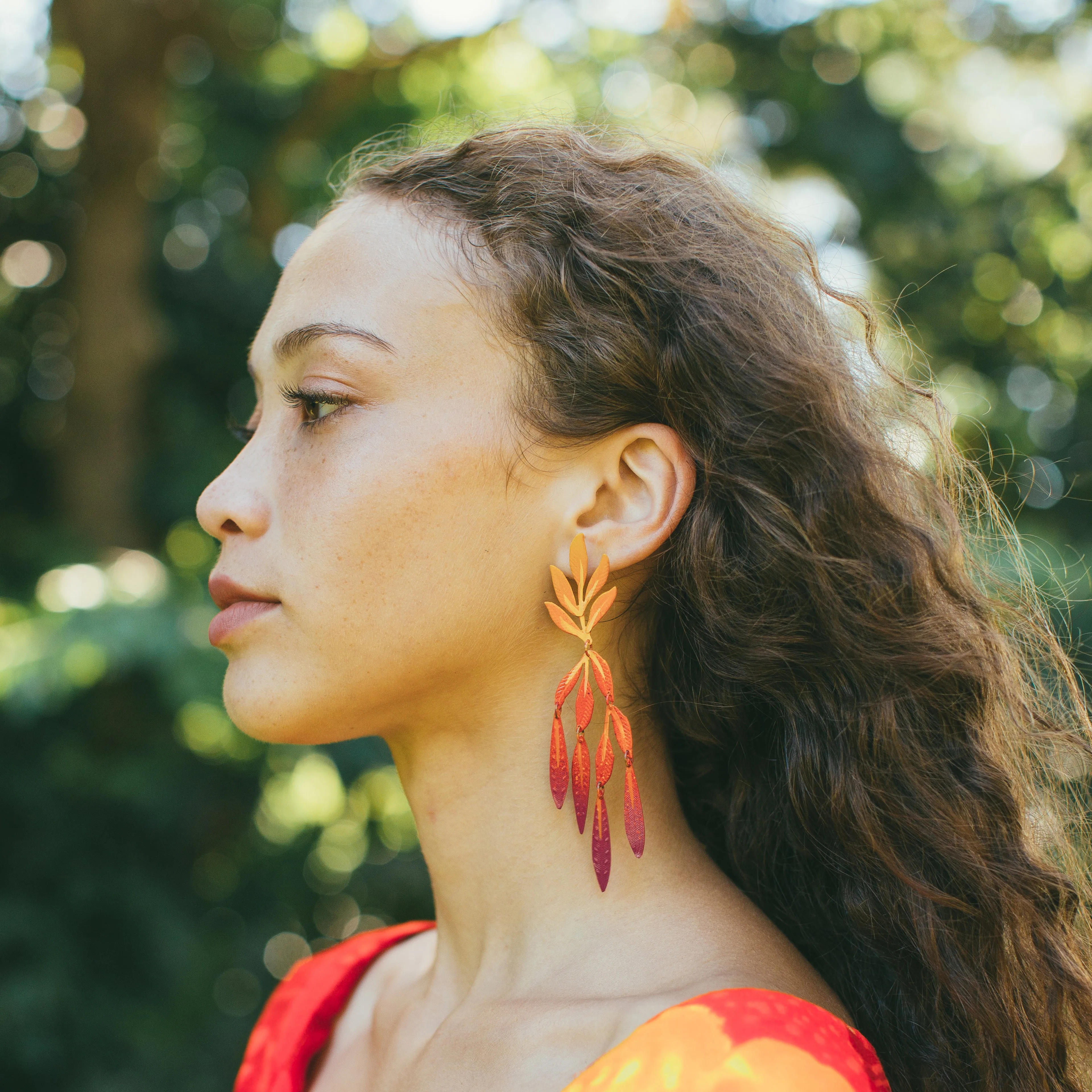 Sunset Sea Forest Earrings