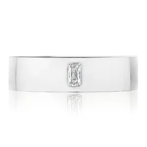 Tacori Bezel Set Diamond Satin Finish Men's Wedding Band