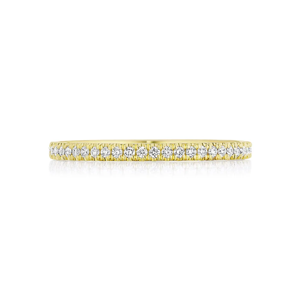 Tacori Coastal Crescent French Pave Diamond Wedding Band