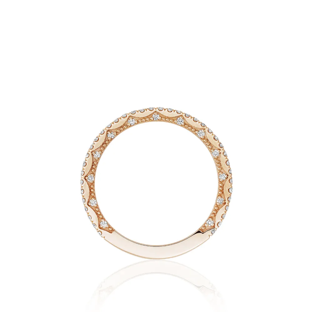 Tacori Coastal Crescent French Pave Diamond Wedding Band