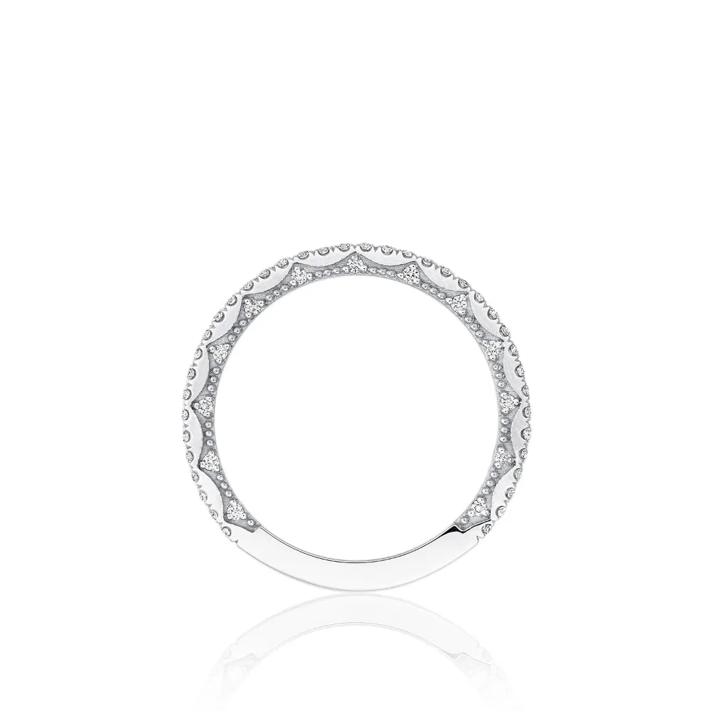 Tacori Coastal Crescent French Pave Diamond Wedding Band