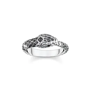 Thomas Sabo Sterling Silver Blackened Snake Ring
