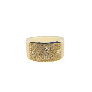 Vintage Gold and Crystal Stretch Bracelet