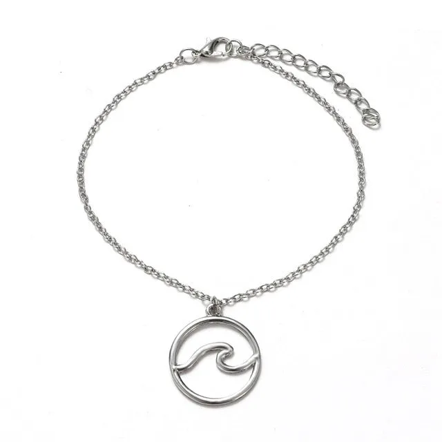 Vintage OM Rune Weave Anklets For Women 2018 New Handmade Cotton Anklet Bracelets Female Beach Foot Jewelry Gifts 2 PCS/Set